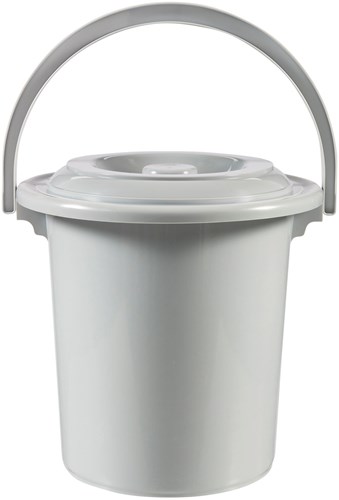 Curver Toiletteneimer Camping hellgrau 10L mit Deckel Kunststoff