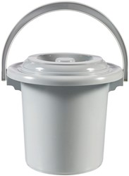 Curver Camping Toiletteneimer hellgrau - 5 Liter - mit Deckel