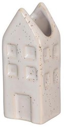 Bloemenvaas huis Amsterdam crème 3x3x8cm