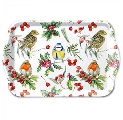 Ambiente Tray Birds in winter 13x21cm