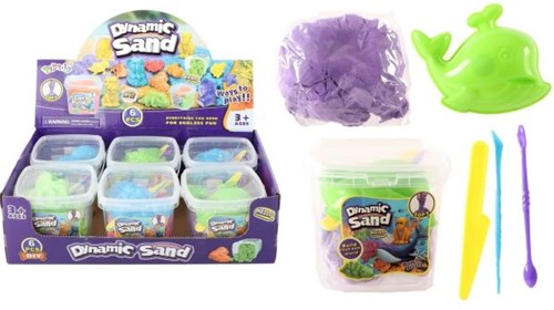 Kidsfun Dynamic Sand Spielset mit Zubehör - 250g buntes Sandspielzeug