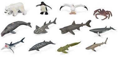 COLLECTA-Set mit 12 Meerestieren-3