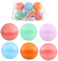 6 nachfüllbare Wasserbomben im Paket. 4079