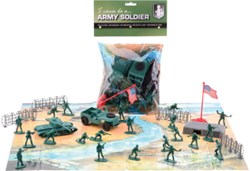 Johntoy Army forces Soldaten Spielset mit Spielmatte Militär Spielzeug