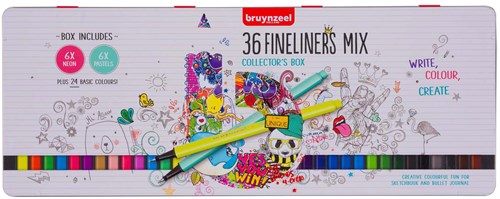 Bruynzeel Fineliner Set 36 Farben - Kreative Stifte zum Zeichnen