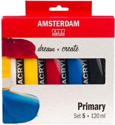 Bruynzeel Acrylfarben Set Amsterdam Standard Series 5x120ml Primärfarben
