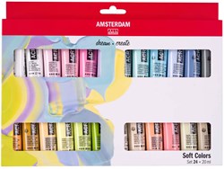 Bruynzeel Acrylfarben Pastell Set 24 Tuben 20ml für Erwachsene Künstler