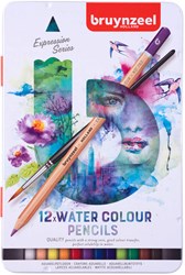 Bruynzeel Aquarellstifte Set - 12 Farben im Aufbewahrungsbox
