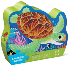 Crocodile Creek Puzzle Spielzeug - Bodenpuzzle Schildkröte 36 Teile