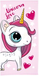 Badetuch unicorn Mikrofaser rosa 70x140 cm Einhorn Strand