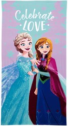 Lobbes Frozen Mikrofaser Badetuch 70x140cm Disney Anna Elsa Kinder