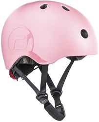 Scoot & Ride Kinderhelm Fahrradhelm S 51-55 cm rosa LED verstellbar