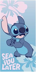 Lobbes Strandtuch Stitch blau 70x140 cm - Disney Badetuch