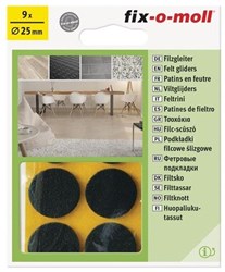 Fix-o-moll viltglijder Ø25mm bruin