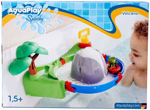 Aquaplay Badespielset Sploshy Volcano mit Schaummaschine und Wasserbahn
