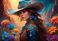 Bluebird Puzzle 2 Puzzles - Cowgirl and Boots - Far West Collection - 500 Teile-2