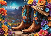 Bluebird Puzzle 2 Puzzles - Cowgirl and Boots - Far West Collection - 500 Teile-3