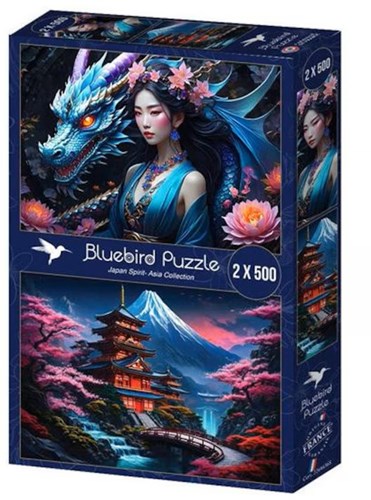 Bluebird Puzzle 2 Puzzles - Japan Spirit - Asia Collection - 500 Teile