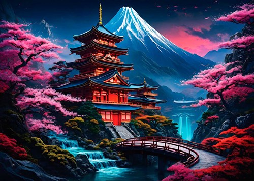 Bluebird Puzzle 2 Puzzles - Japan Spirit - Asia Collection - 500 Teile-3