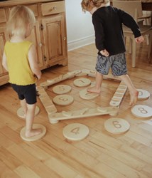 Kinderfeets Balance Spielzeug Set mit Stepping Stones Holz