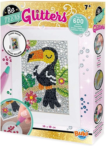 Buki Glitzer Bastelset Tukan - Kreatives Spielzeug mit Steinchen-3
