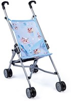 Bayer Chic 2000 Puppenbuggy blau mit Kuhmuster - robuster Kinderwagen-2