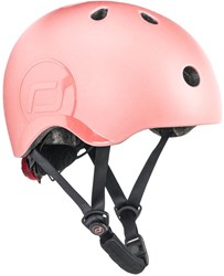 Scoot & Ride Kinder Fahrradhelm S 51-55 cm Peach mit LED-Licht