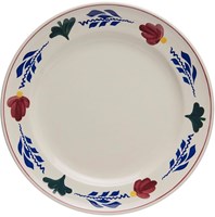 Bauernbont Essteller Keramik weiß geblümt 25,5cm klassisch-3