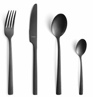 Amefa Besteckset Manille Vintage Schwarz 16-teilig - modernes Chromstahl-3