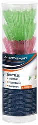 Alert Badminton-Federbälle bunt - 6 Stück - Sportspielzeug
