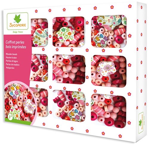Sycomore Holzperlen Box - Kreatives Bastelset für Kinder