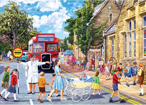Gibsons 4 Puzzles - Schultage - 500 Teile-2