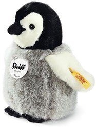 Steiff Plüsch Kuscheltier Pinguin Flaps - 16 cm - schwarz weiß grau