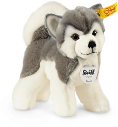 Steiff Kuscheltier Husky Bernie Plüschhund grau-weiß 17 cm