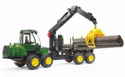 Bruder Traktor John Deere 1210E Forstfahrzeug mit Holzgreifer