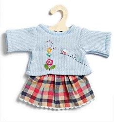 Heless Puppenkleidung Rock und Pullover 28-35cm Babypuppe Set