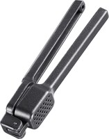 Westmark Knoblauchpresse Küchenhelfer schwarz - extra Griff - Metall - 15 cm