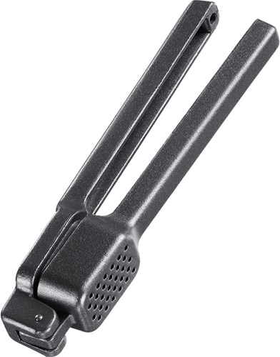 Westmark Knoblauchpresse Küchenhelfer schwarz - extra Griff - Metall - 15 cm