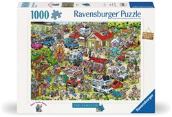 Ravensburger Puzzle Holiday Resort 1 - Campingplatz Cartoon Puzzle 1000 Teile