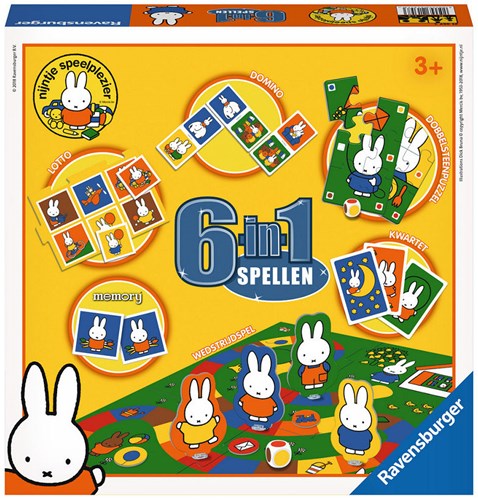 Ravensburger Miffy Spielesammlung 6 in 1 - Klassiker für Kinder