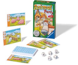 Ravensburger Animal Party - Würfelspiel Pocketspiel für Kinder