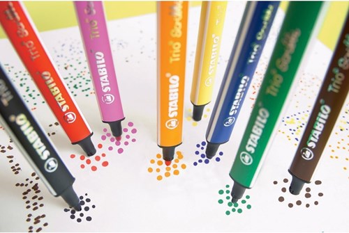 Stabilo Filzstift ergonomisch - Trio Scribbi Set 8 Farben unverwüstlich-2