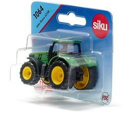 Siku Traktor John Deere 6215R Spielzeugmodell 1:87 mit Gummireifen