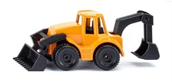 Siku Baggerlader Baustellenfahrzeug Metall Kunststoff gelb schwarz 1:87