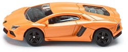 siku 1449, Lamborghini Aventador LP 700-4 Sportwagen, Metall/Kunststoff, Orange, Spielzeugauto für Kinder