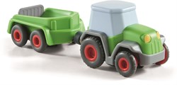 Haba Traktor mit Anhänger - Holzspielzeug für Kinder ab 2 Jahren