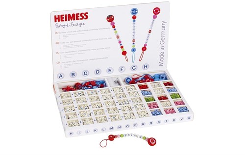 Heimess Holzperlen Schnullerkette Baby sicher bunt