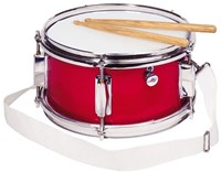 Goki Metalltrommel rot - Spielzeug Musikinstrument für Kinder