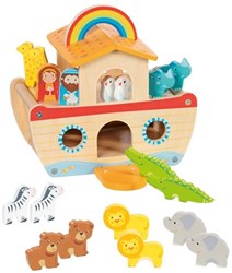 Goki Holz Puppenhaus Arche Noah - Lernspielzeug Set für Kinder