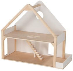 Goki Holz Puppenhaus - Puppenhaus mit 2 Etagen - Holzspielzeug